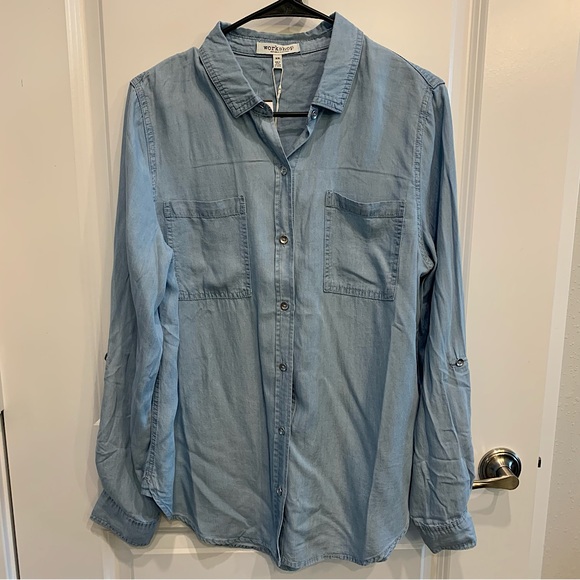 Workshop Republic Clothing Tops - Workshop Chambray shirt